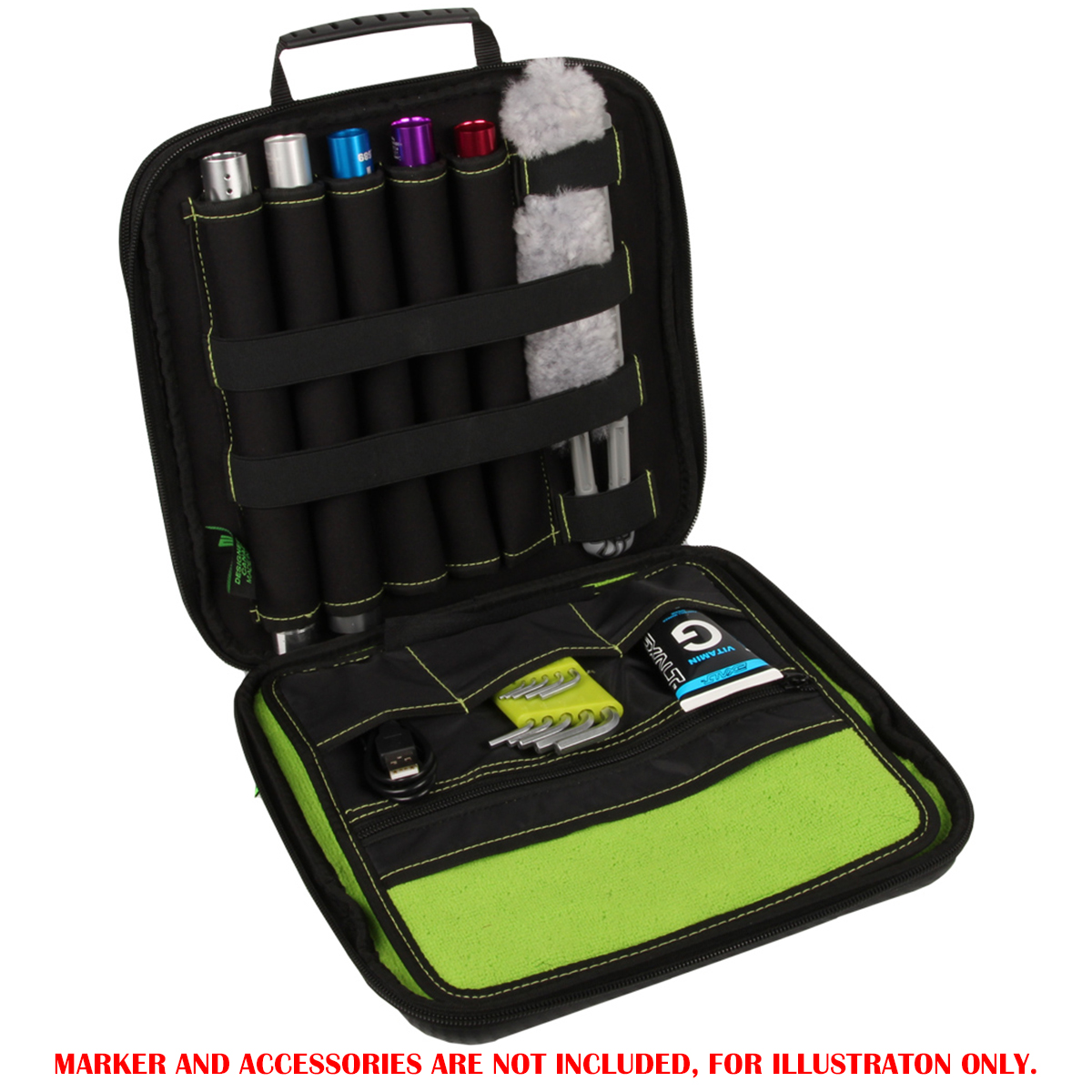 Exalt Paintball Carbon Series Marker Case / Gun Bag Black / Lime